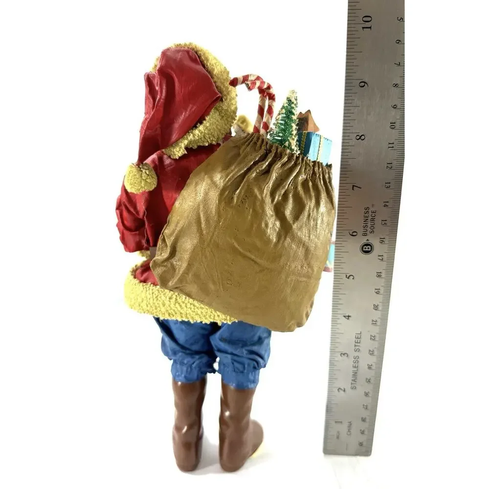 Vintage 1986 Possible Dreams Clothtique Santa 10” Drum Toy Sack Christmas Decor